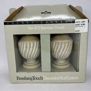 NIB Set Of 2 Finishing Touch Cachet Collection Hand Crafted Barrister Finials